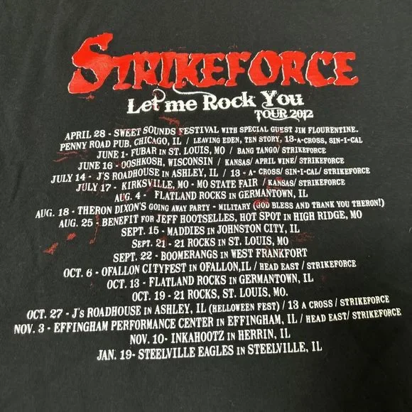 Strikeforce 2012 Tour T Shirt Men’s XL Metal Band Music - Picture 8 of 8